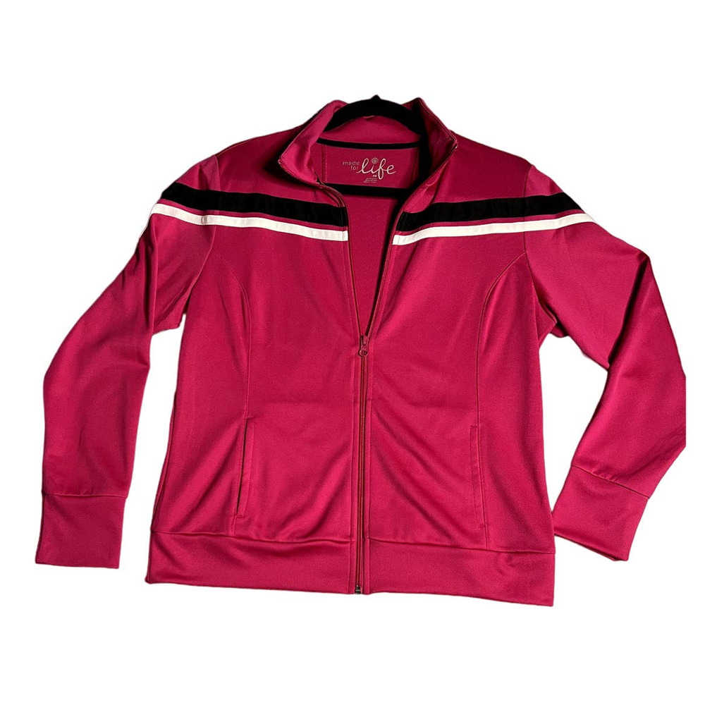 Made for Life pink track jacket size petite medium